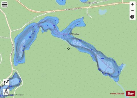 Webb Lakes depth contour Map - i-Boating App - Streets