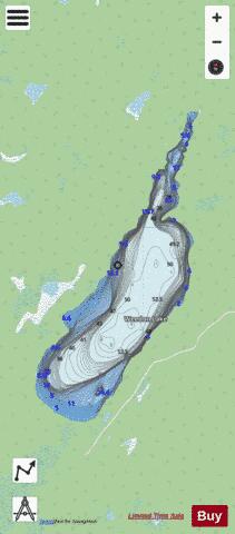 Weedon Lake depth contour Map - i-Boating App - Streets