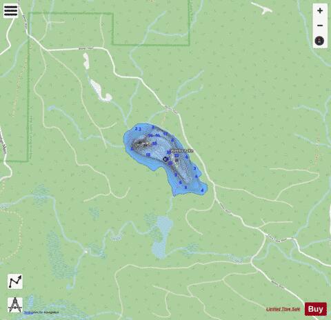 Weeks Lake depth contour Map - i-Boating App - Streets