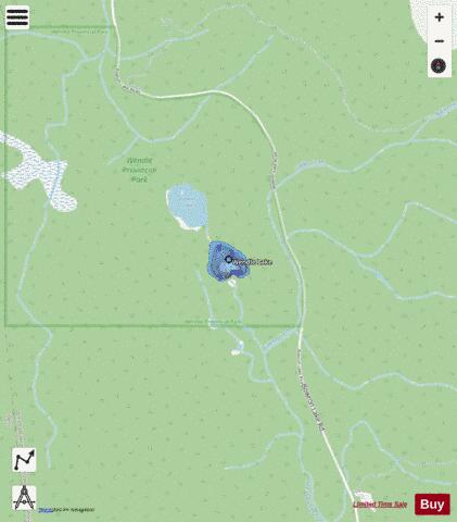 Wendle Lake depth contour Map - i-Boating App - Streets