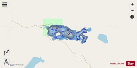 Whale Lake depth contour Map - i-Boating App - Streets