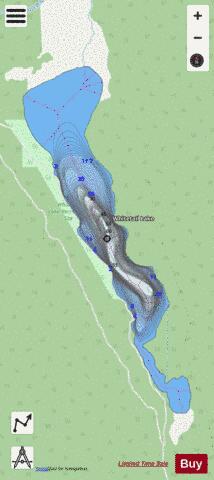 Whitetail Lake depth contour Map - i-Boating App - Streets