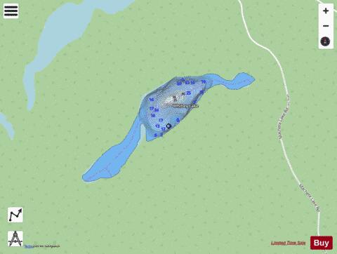 Whitley Lake depth contour Map - i-Boating App - Streets