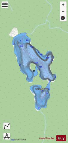 Wicheeda Lake depth contour Map - i-Boating App - Streets
