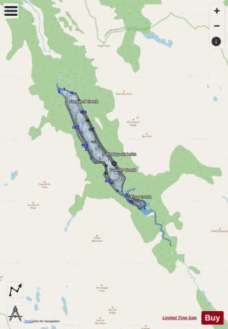 Wokkpash Lake depth contour Map - i-Boating App - Streets