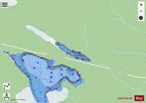 Wort Lake depth contour Map - i-Boating App - Streets