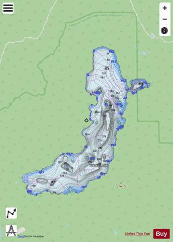 Yakoun Lake depth contour Map - i-Boating App - Streets