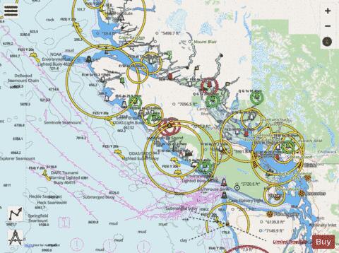 Vancouver Island\Ile de Vancouver, Juan de Fuca Strait to\a Queen Charlotte Soun Marine Chart - Nautical Charts App - Streets