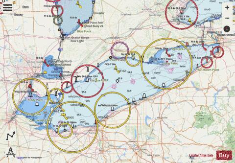 Lake Erie \ Lac Erie Marine Chart - Nautical Charts App - Streets