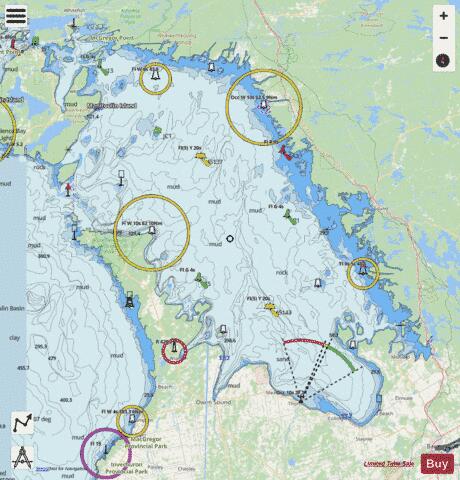 Georgian Bay \ Baie Georgienne Marine Chart - Nautical Charts App - Streets