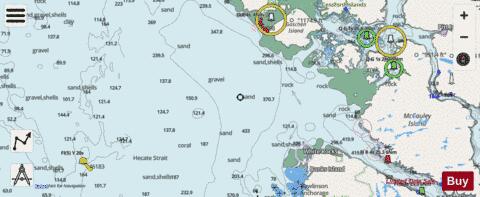 Bonilla Island to/\xE0 Edye Passage Part 2 of 4 Marine Chart - Nautical Charts App - Streets