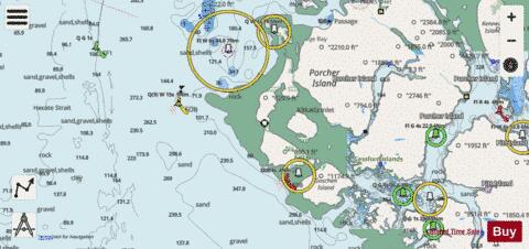 Bonilla Island to/\xE0 Edye Passage part 3 of 4 Marine Chart - Nautical Charts App - Streets