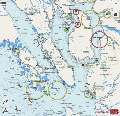 Principe Channel to/\xE0 Douglas Channel (Part 2) Marine Chart - Nautical Charts App - Streets