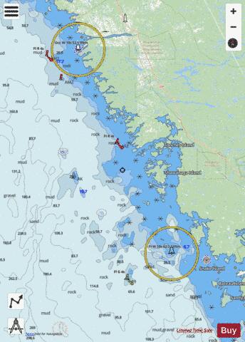 Bateau Island to Byng Inlet Marine Chart - Nautical Charts App - Streets