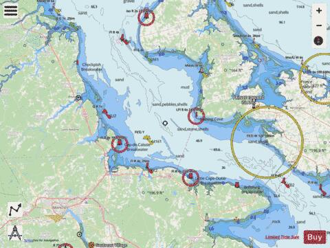 Cape Tormentine a/to West Point Marine Chart - Nautical Charts App - Streets