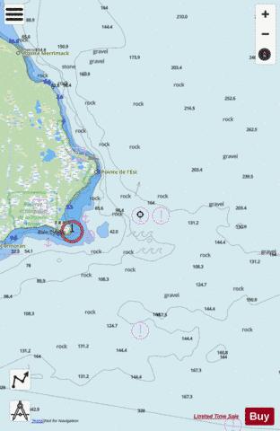 Pointe de l'Est Marine Chart - Nautical Charts App - Streets