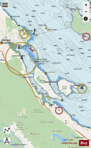 Baynes Sound Marine Chart - Nautical Charts App - Streets
