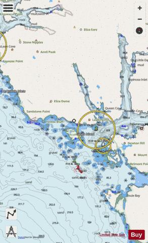 Esperanza Inlet (Western Portion, Part 1 of 2) Marine Chart - Nautical Charts App - Streets