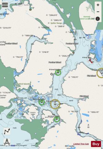 Kitkatla Channel and\et Porcher Inlet (part 2 of 2) Marine Chart - Nautical Charts App - Streets