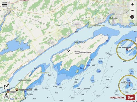 Lower Gap to\a Adolphus Reach Marine Chart - Nautical Charts App - Streets