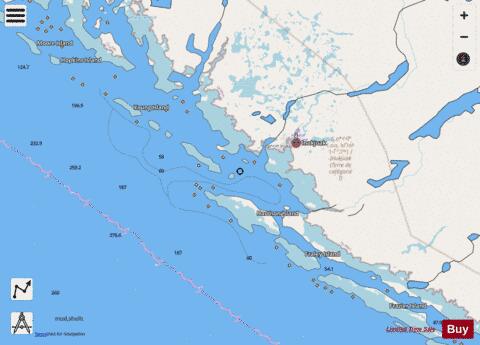 Inukjuak et les Approches and Approaches Marine Chart - Nautical Charts App - Streets