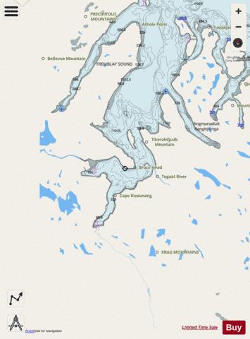 Milne Inlet, Southern Portion Marine Chart - Nautical Charts App - Streets