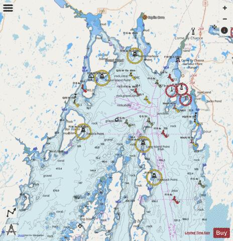Head of/ fond de Placentia Bay Marine Chart - Nautical Charts App - Streets