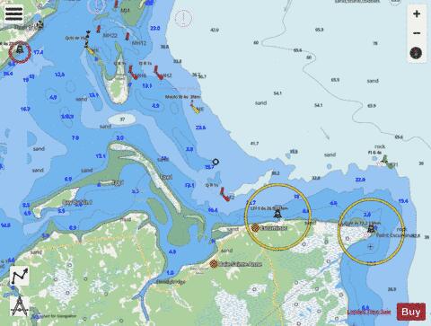 Entree a/ Entrance to Miramichi River Marine Chart - Nautical Charts App - Streets