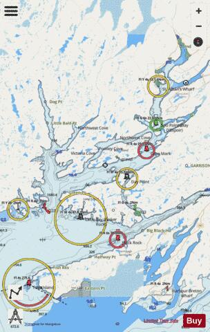 Bay D'Espoir and/et Hermitage Bay Marine Chart - Nautical Charts App - Streets