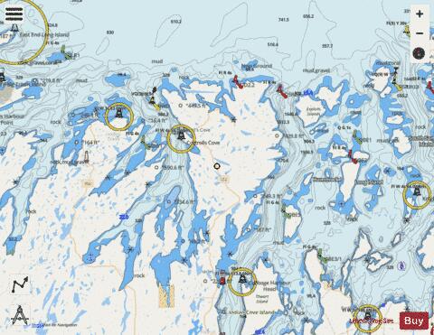 Black Island to/a Little Denier Island Marine Chart - Nautical Charts App - Streets