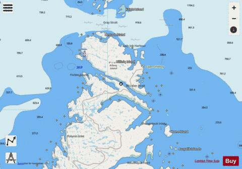 McLelan Strait Marine Chart - Nautical Charts App - Streets