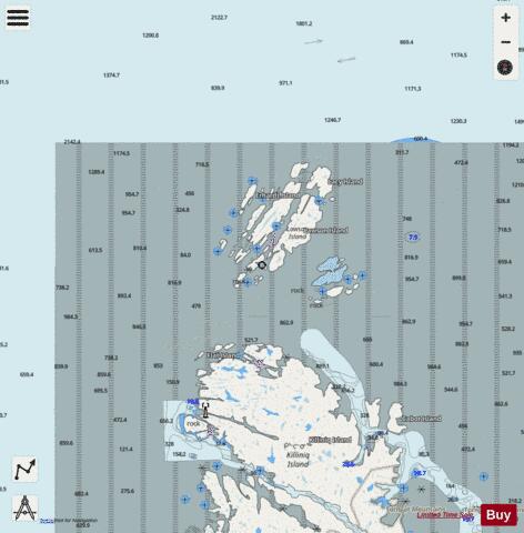 Gray Strait and Button Islands Marine Chart - Nautical Charts App - Streets