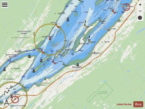 Sault-au Cochon a\to Quebec Marine Chart - Nautical Charts App - Streets