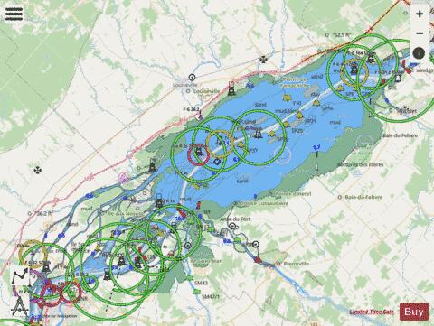 Lac St Pierre Marine Chart - Nautical Charts App - Streets