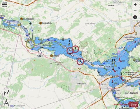 Lac Saint-Louis a\to Carillon Marine Chart - Nautical Charts App - Streets