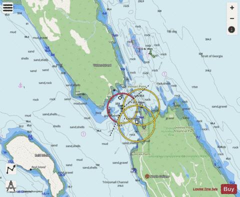 Porlier Pass Marine Chart - Nautical Charts App - Streets