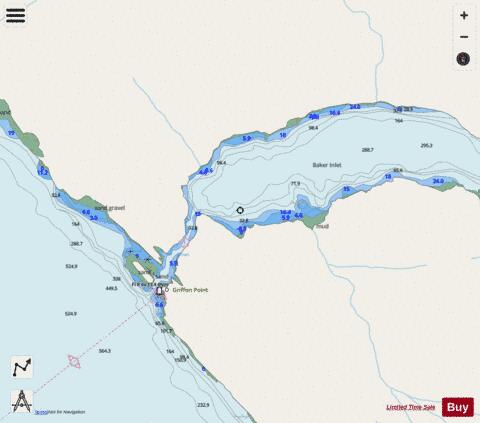 BAKER INLET Marine Chart - Nautical Charts App - Streets