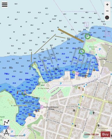 Hamilton Yacht Clubs \ Clubs nautiques de Hamilton Marine Chart - Nautical Charts App - Streets