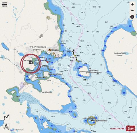 Hopedale Harbour Marine Chart - Nautical Charts App - Streets