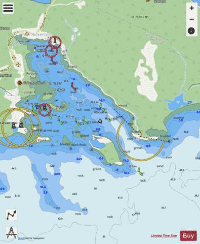 Port Bickerton Marine Chart - Nautical Charts App - Streets