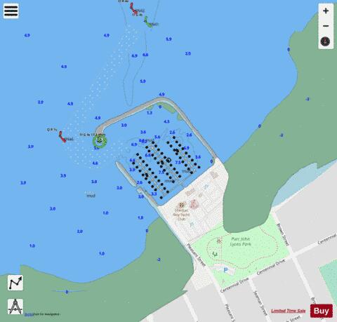 Port de Plaisance Marina, Shediac Bay Marine Chart - Nautical Charts App - Streets