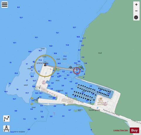 Quai / Wharf Pointe du Chene Marine Chart - Nautical Charts App - Streets
