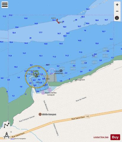 Middle Caraquet Marine Chart - Nautical Charts App - Streets