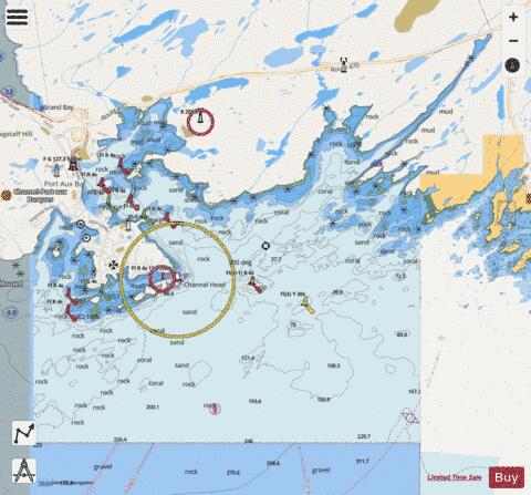 Port aux Basques and Approaches Marine Chart - Nautical Charts App - Streets