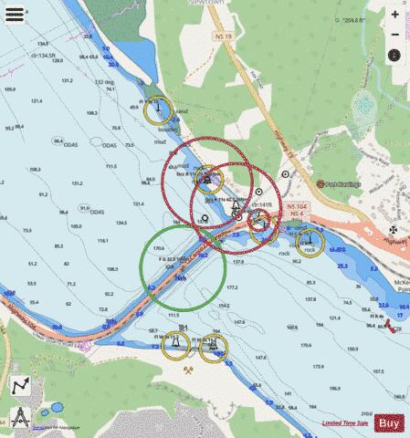 Canso Lock and Causeway/\xC9cluse et Chauss\xE9e Sur\xE9lev\xE9e de Canso Marine Chart - Nautical Charts App - Streets