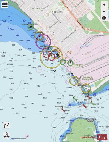 Sept-Iles Marine Chart - Nautical Charts App - Streets
