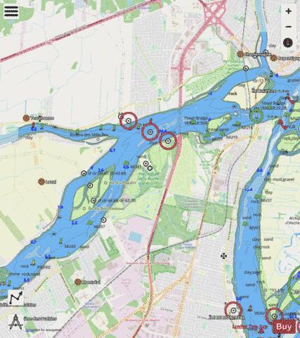 Pont-Viau �\to �le Bourdon E-F Marine Chart - Nautical Charts App - Streets