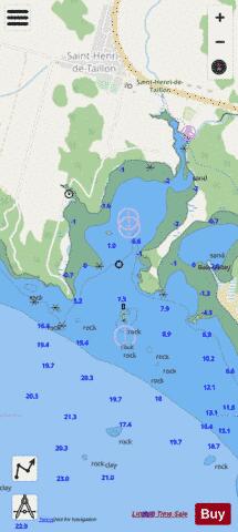 Saint-Henri-de-Taillon Marine Chart - Nautical Charts App - Streets
