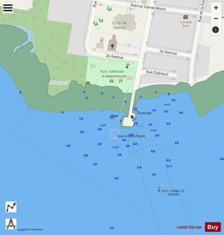 Sainte-Placide Marine Chart - Nautical Charts App - Streets