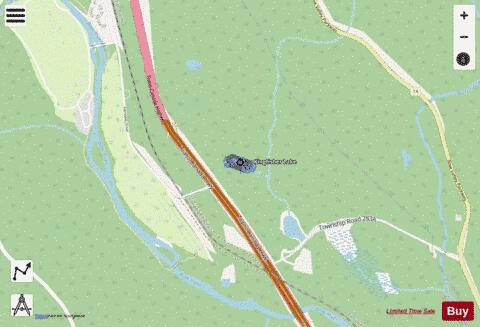 Kingfisher Lake depth contour Map - i-Boating App - Streets